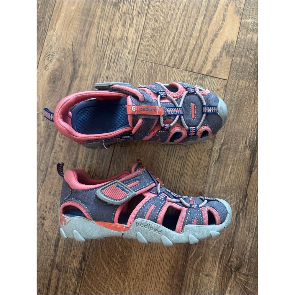 Pediped Canyon Flex Closed Toe Shoes Sandals in Coral Pink Toddler Size 11 US 28